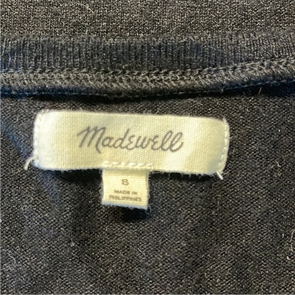 Madewell Women's Black V-Neck Long Sleeve T-Shirt Size S - Picture 4 of 7